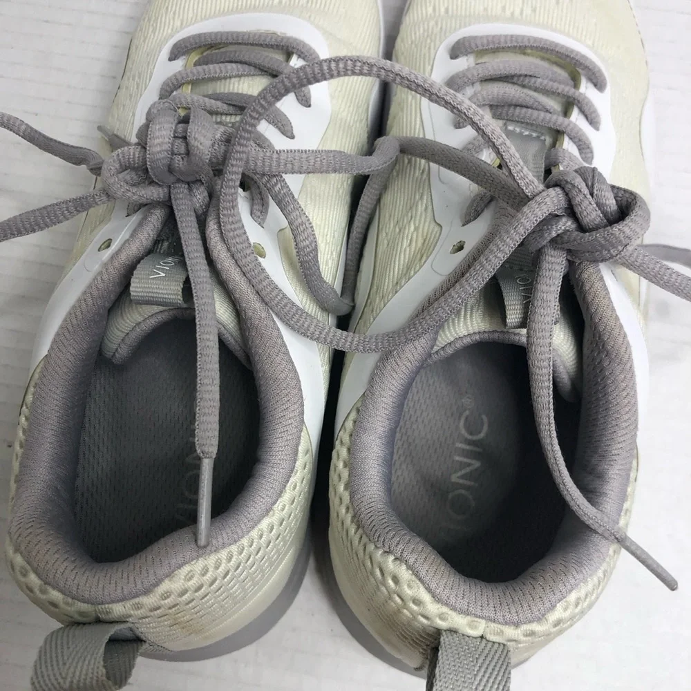 Vionic Sneakers Womens Size 8 White Tan JoJo Ombre Lace-Up Comfort Shoes